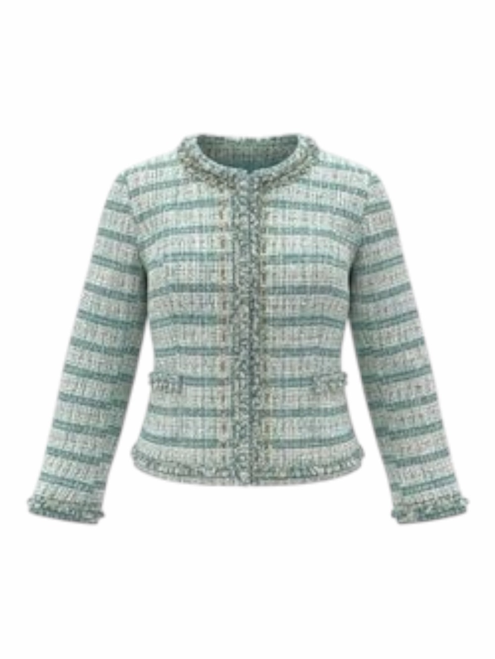 NWT! Black Label by Chico's Cotton Tweed Jacket. Size Large.